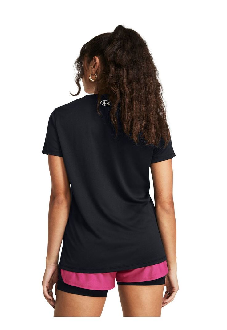 Polera manga corta Tech para mujer Negro-4