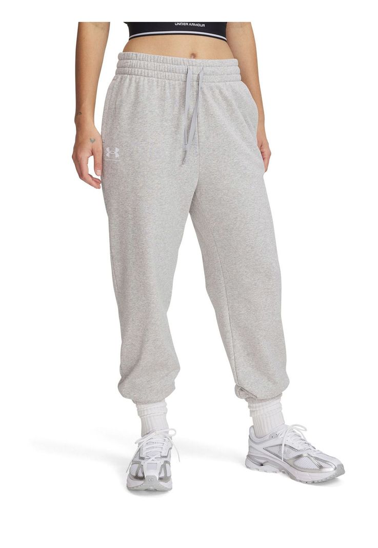 Jogger UA Rival terry gris para mujer-0