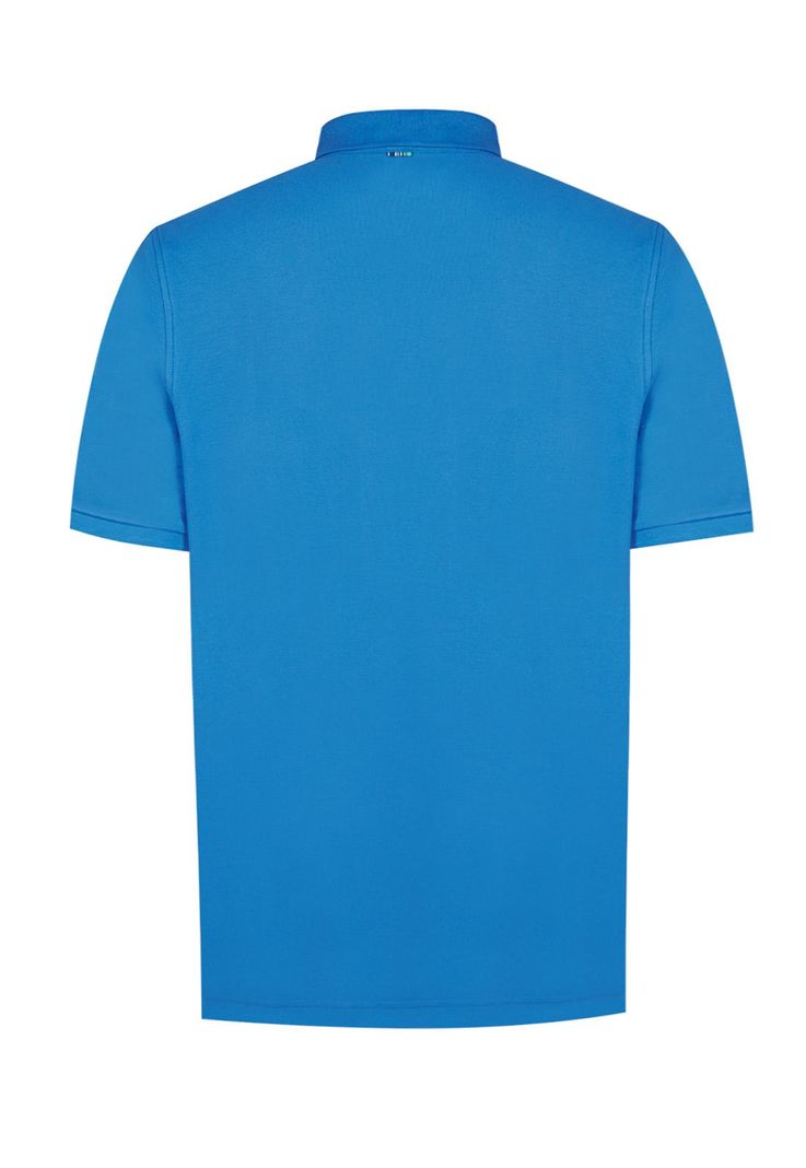 Polera Algodón Orgánico Azul Newmitchel Hombre -1