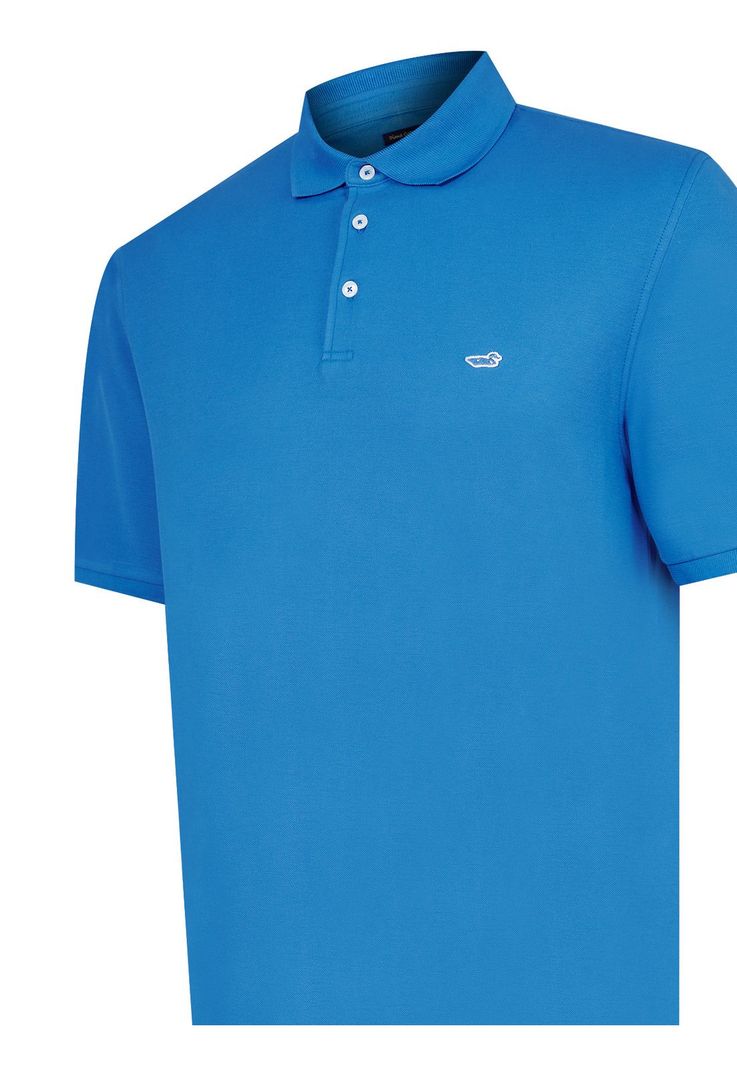 Polera Algodón Orgánico Azul Newmitchel Hombre -3