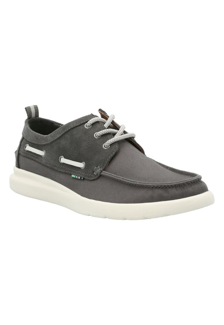 Mocasín Cuero Hombre Gaston Gris -1