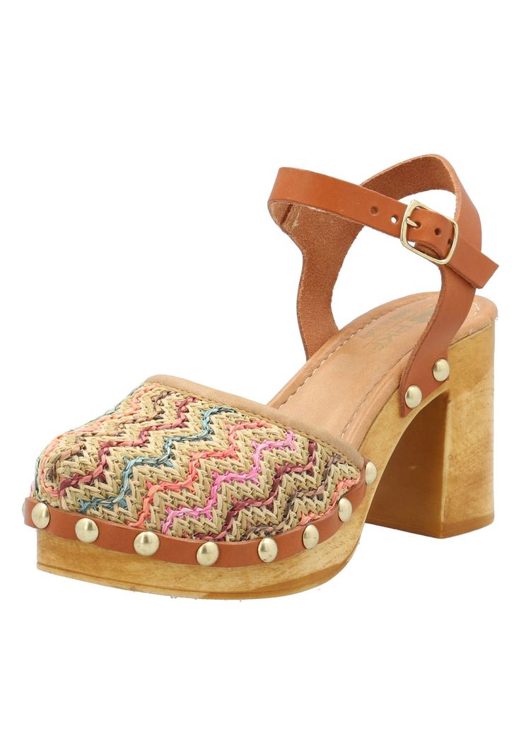 Sueco Cuero Mujer Azafran Multicolor -3