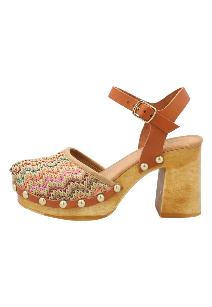 Sueco Cuero Mujer Azafran Multicolor -4