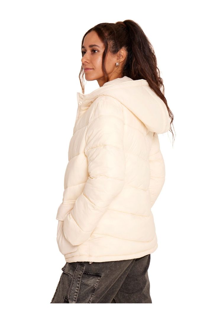 Parka Impermeable Mujer Crema-3