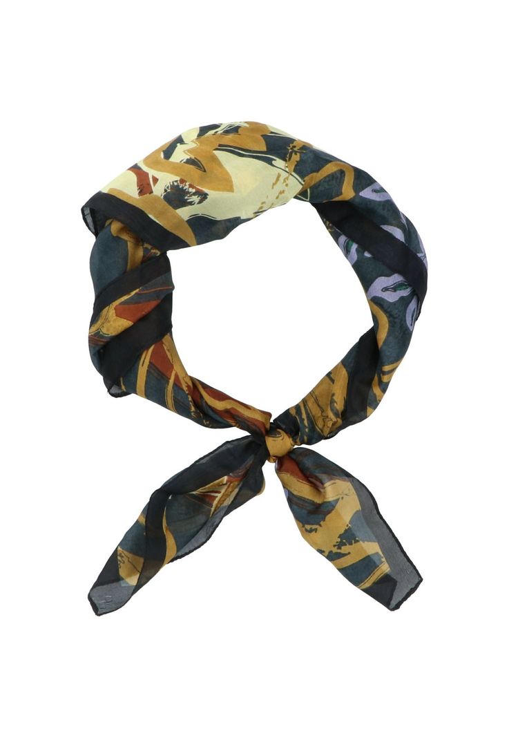 Pañuelo Seda Mujer RKF Silk Leaf MultiColor-1
