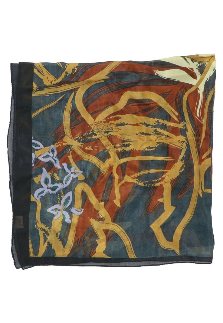 Pañuelo Seda Mujer RKF Silk Leaf MultiColor-2