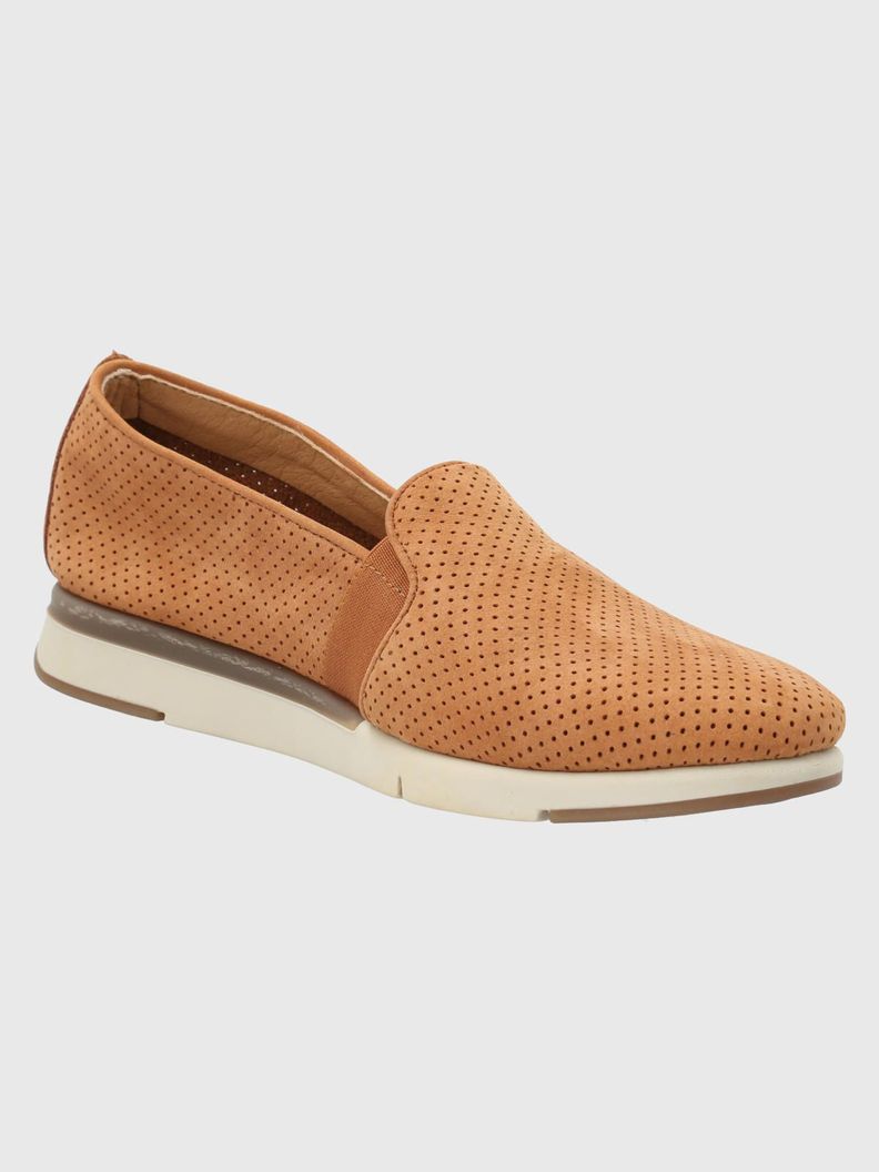 Zapatilla Cuero Café Mujer Fast Action