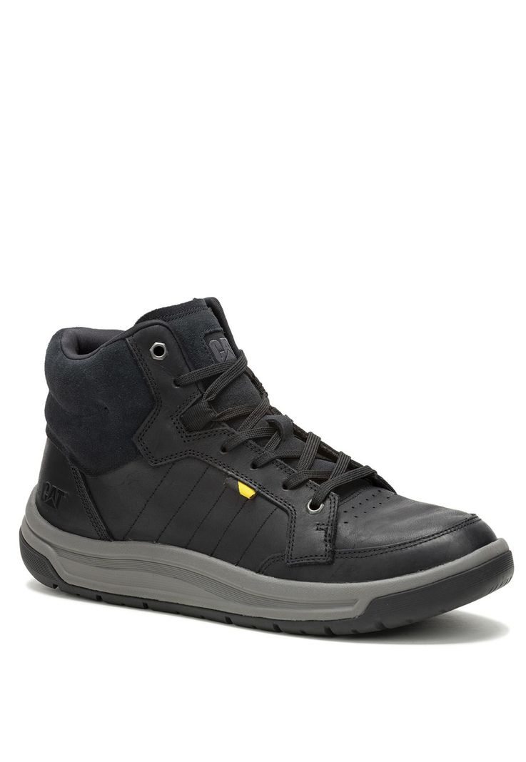 Zapatilla cuero con caña Apa Cush Mid Negro Hombre-0