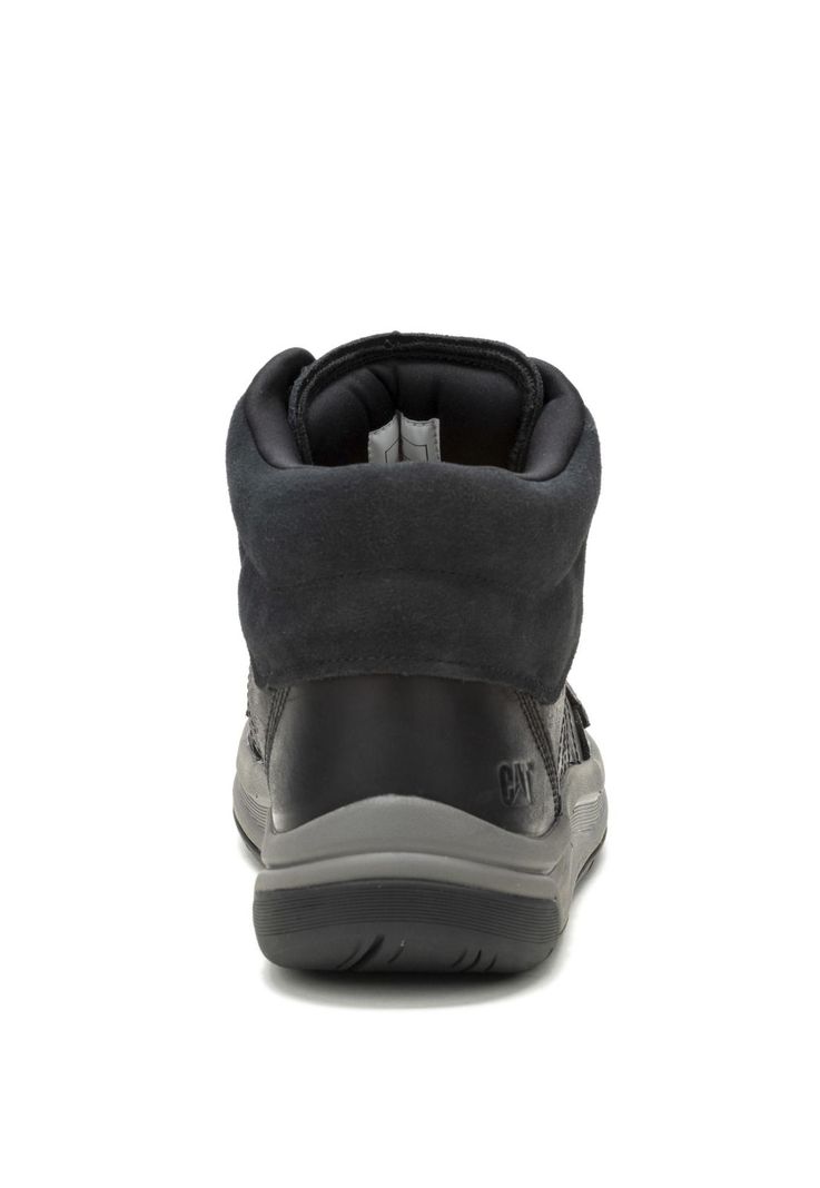 Zapatilla cuero con caña Apa Cush Mid Negro Hombre-4
