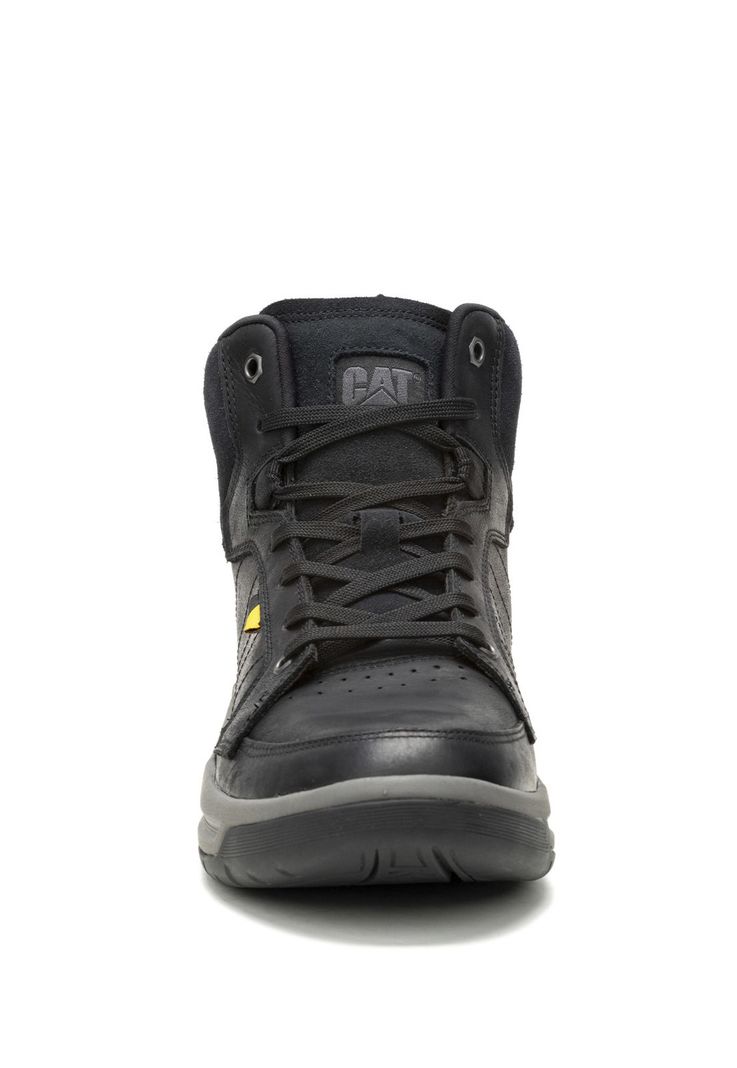 Zapatilla cuero con caña Apa Cush Mid Negro Hombre-5