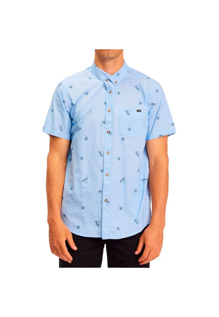 Camisa M/C Hombre Sundays Mini Celeste-0