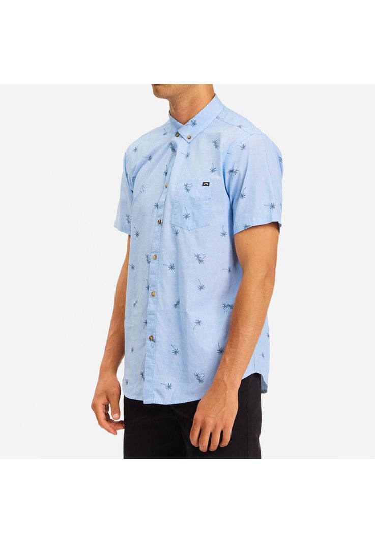 Camisa M/C Hombre Sundays Mini Celeste-1