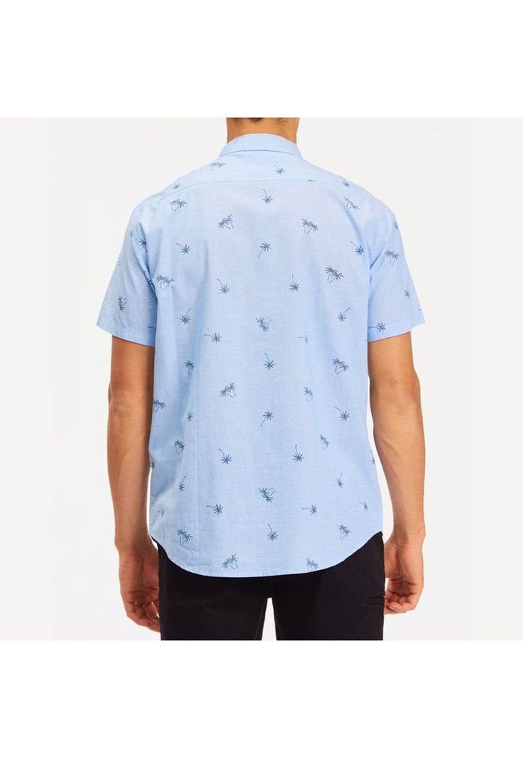 Camisa M/C Hombre Sundays Mini Celeste-2