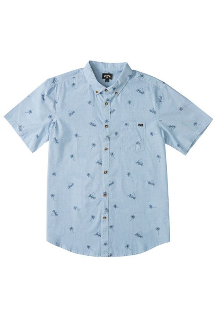 Camisa M/C Hombre Sundays Mini Celeste-4
