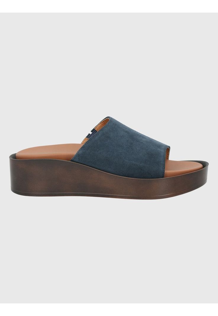 Sandalia Cuero Azul Oscuro Mujer Depp -1