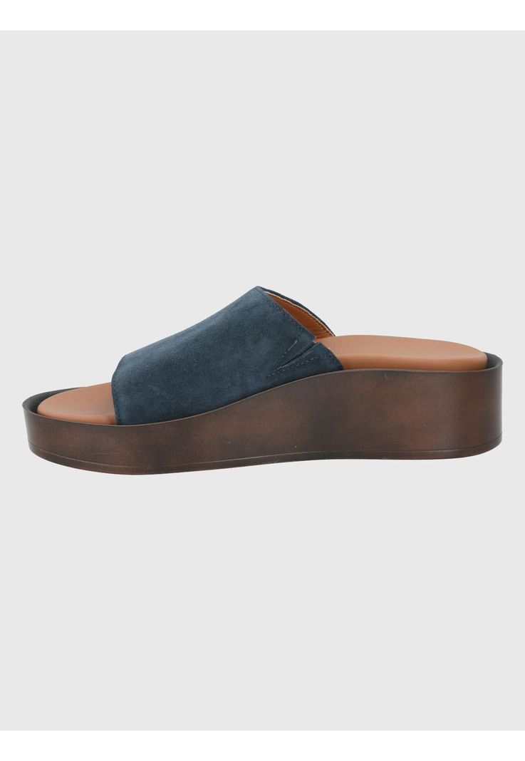 Sandalia Cuero Azul Oscuro Mujer Depp -4