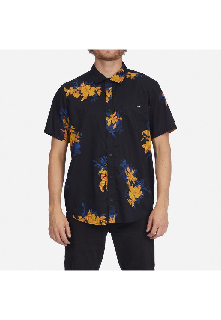 Camisa M/C Sundays Floral M Wvt Negro Hombre-0