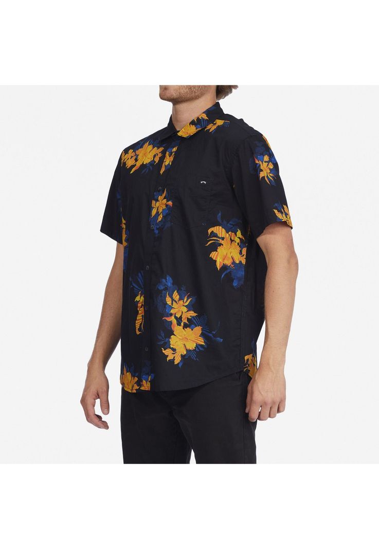 Camisa M/C Sundays Floral M Wvt Negro Hombre-3