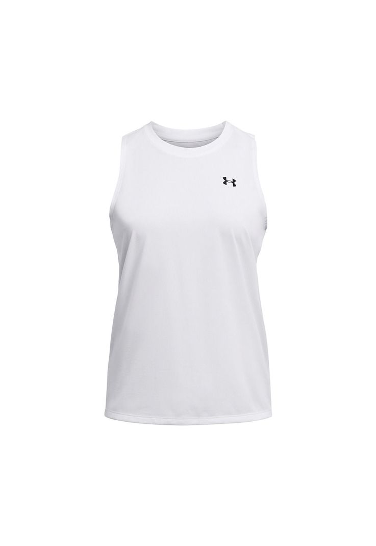 Polera Sin Mangas UA Tech Mujer Blanco-0