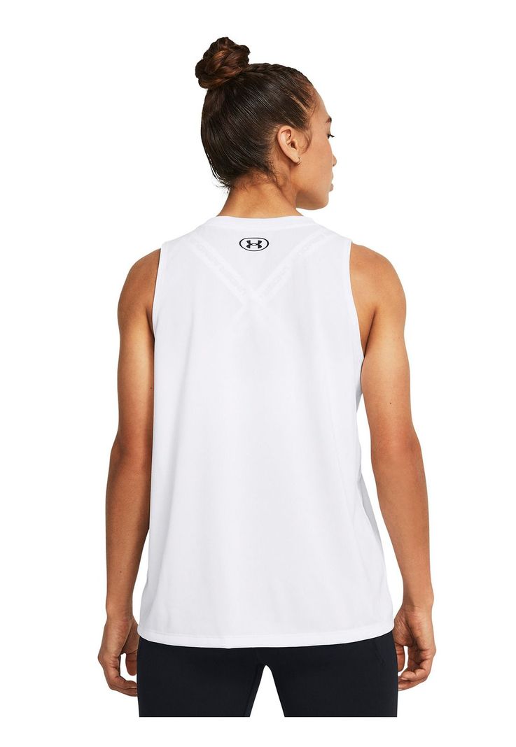 Polera Sin Mangas UA Tech Mujer Blanco-4