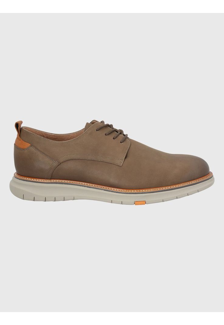 Zapato Cuero Taupe Hombre Rustic -1
