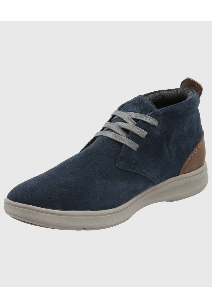 Botin Cuero Hombre Rudder Azul-4