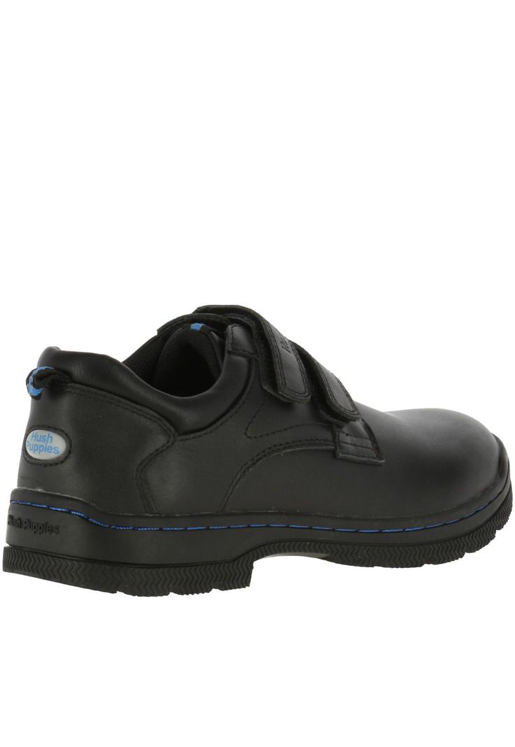 Zapato Niño Cuero New I Work Velcro Negro-4