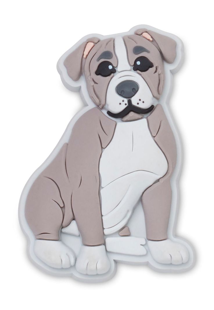 Jibbitz Crocs Perro Bulldog Gris-0