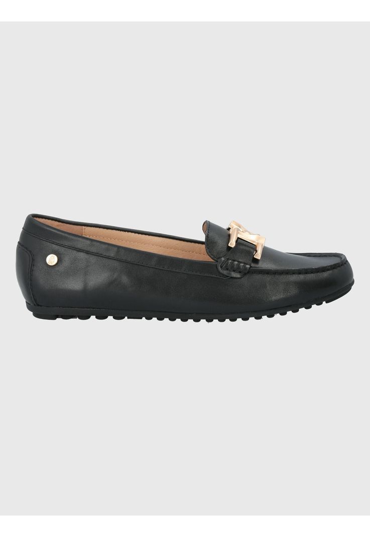 Mocasín Cuero Negro Mujer Lesquin -1