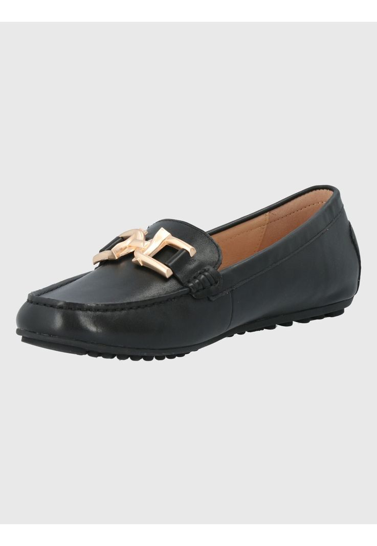 Mocasín Cuero Negro Mujer Lesquin -3