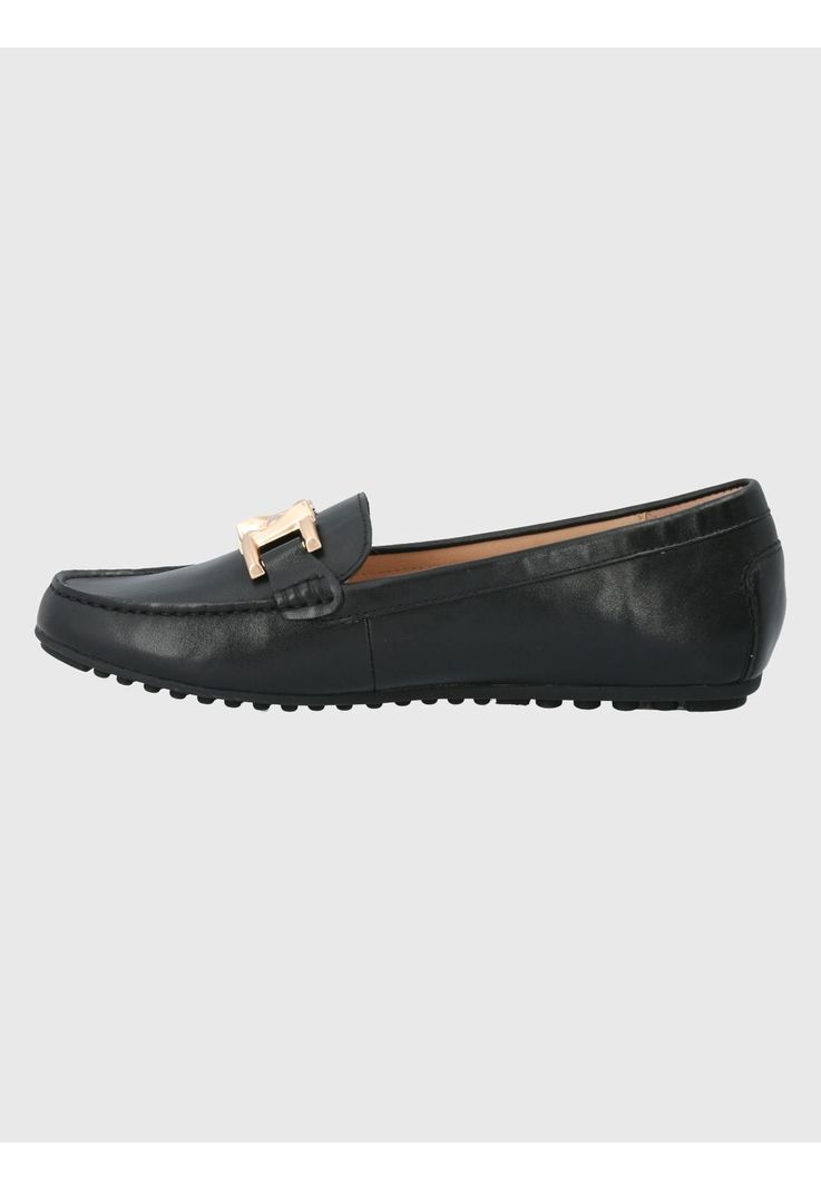Mocasín Cuero Negro Mujer Lesquin -4