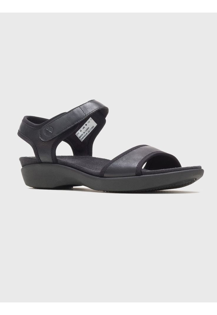 Sandalia Cuero Negro Mujer Dorri Qtr Strap -0