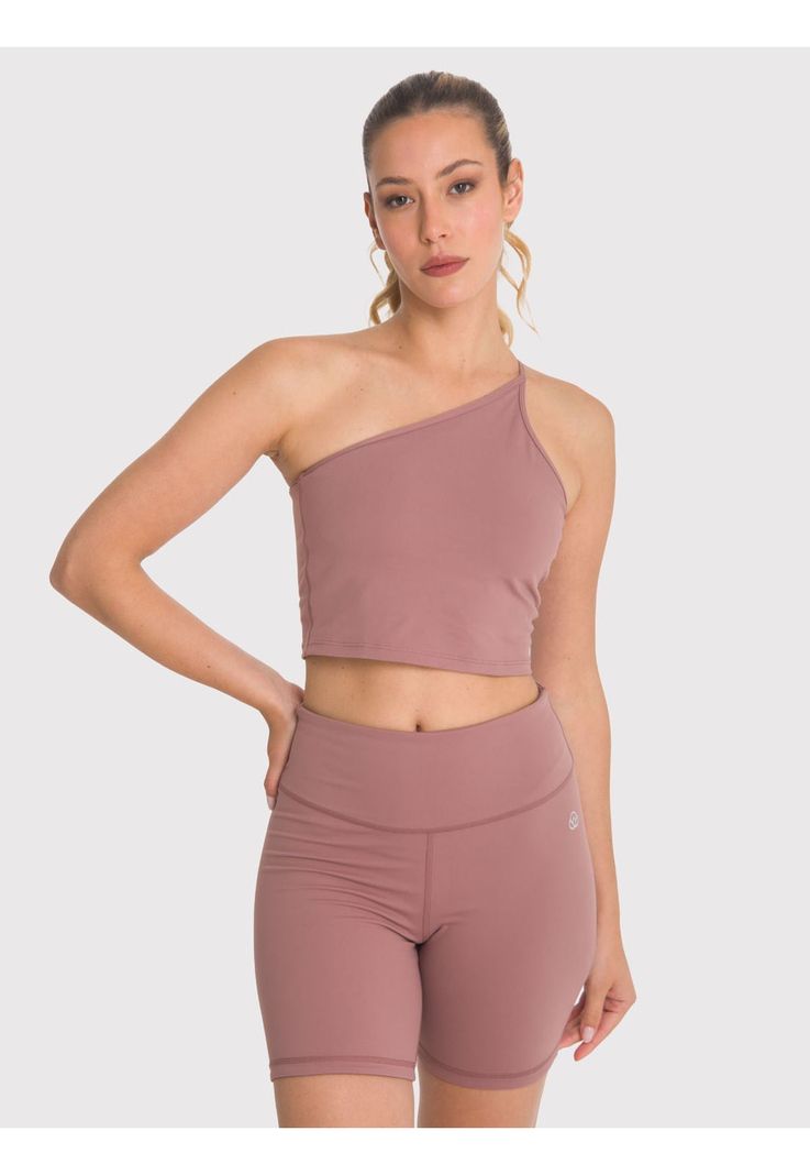 Peto deportivo Mujer Crop Top Elise Café-0
