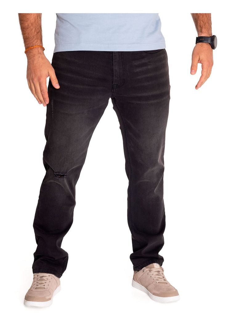 Jeans Slim Hombre Triblend Stretch Denim Gris CAT-0