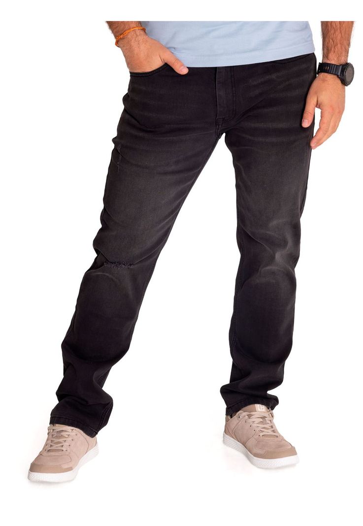 Jeans Slim Hombre Triblend Stretch Denim Gris CAT-1