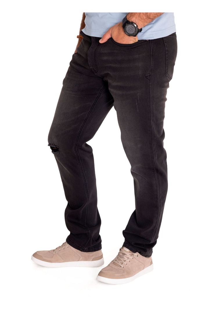 Jeans Slim Hombre Triblend Stretch Denim Gris CAT-3