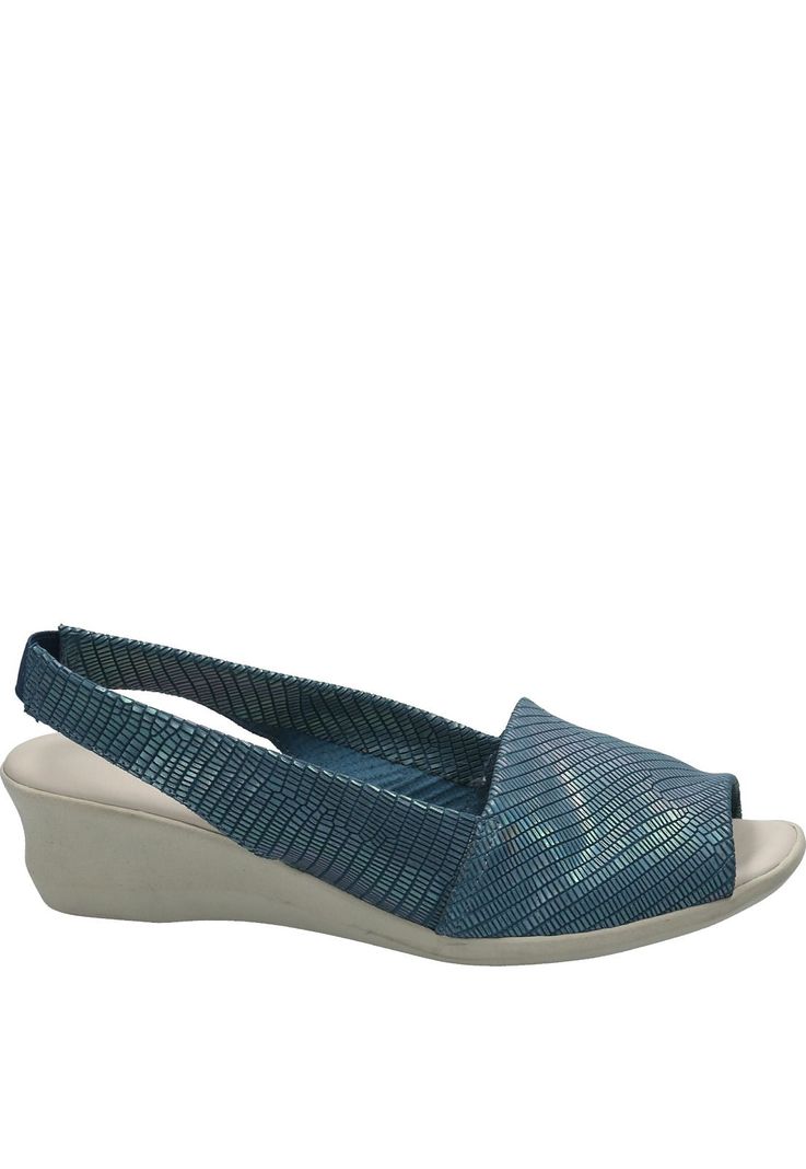 Sandalia Cuero Mujer Barton Azul-1