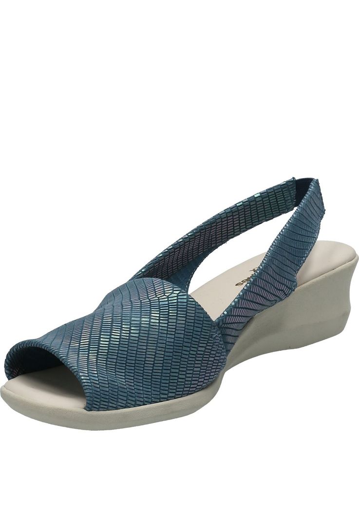 Sandalia Cuero Mujer Barton Azul-3