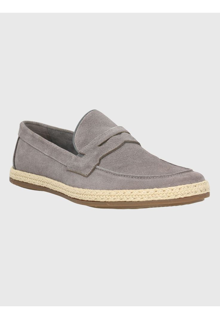 Mocasín Cuero Gris Hombre Montella -0