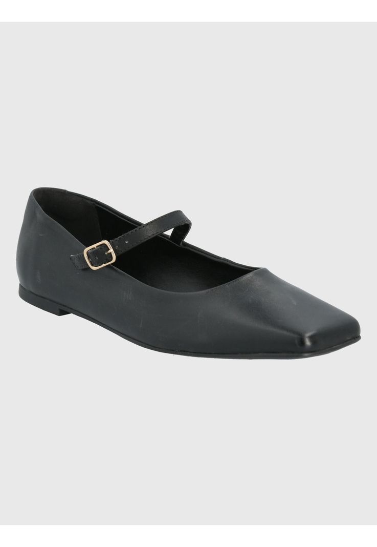 Zapato Cuero Negro Mujer Lovere -0