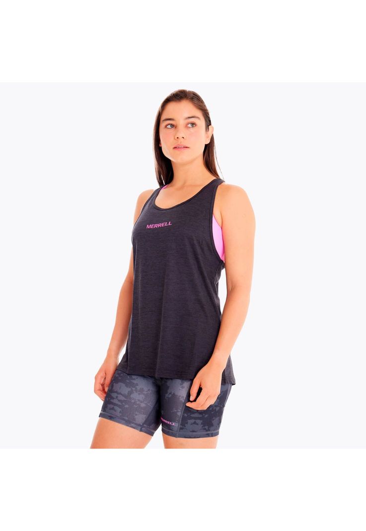 Polera Mujer Trail Running Edic Skyfire Negro-1