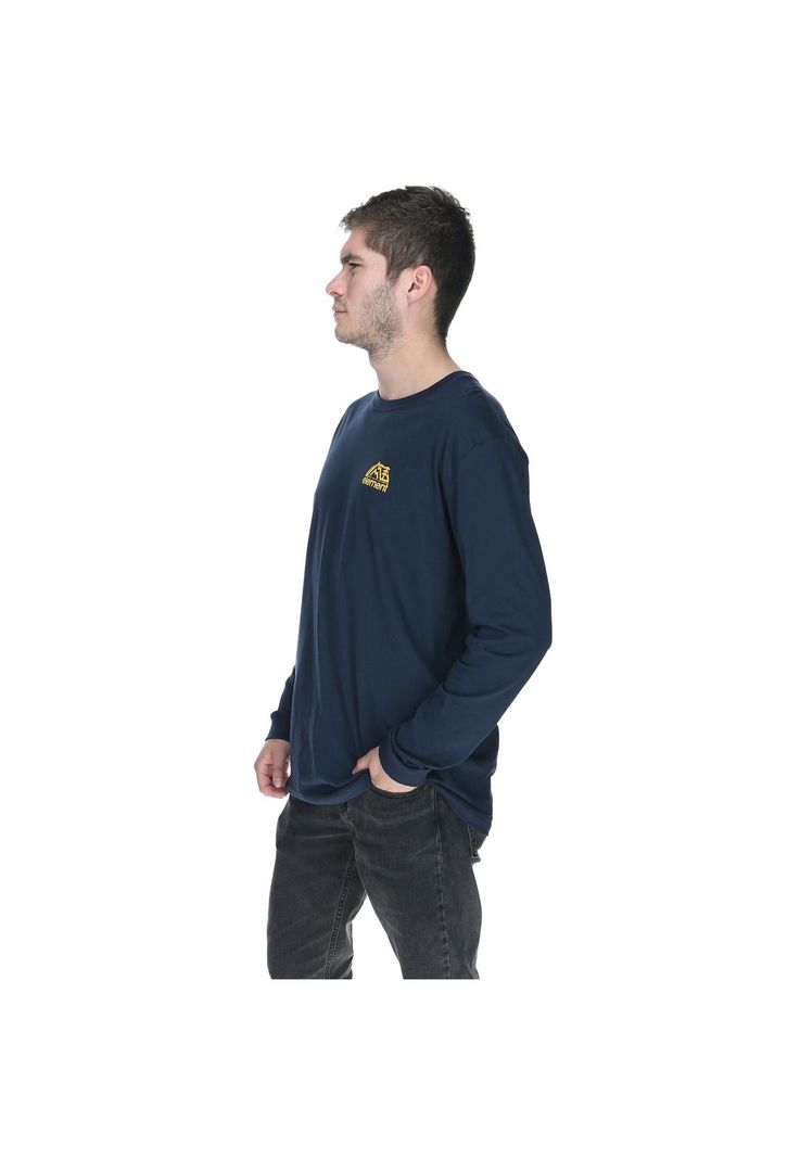 Polera M/L Hombre Burkett Polera Azul-1