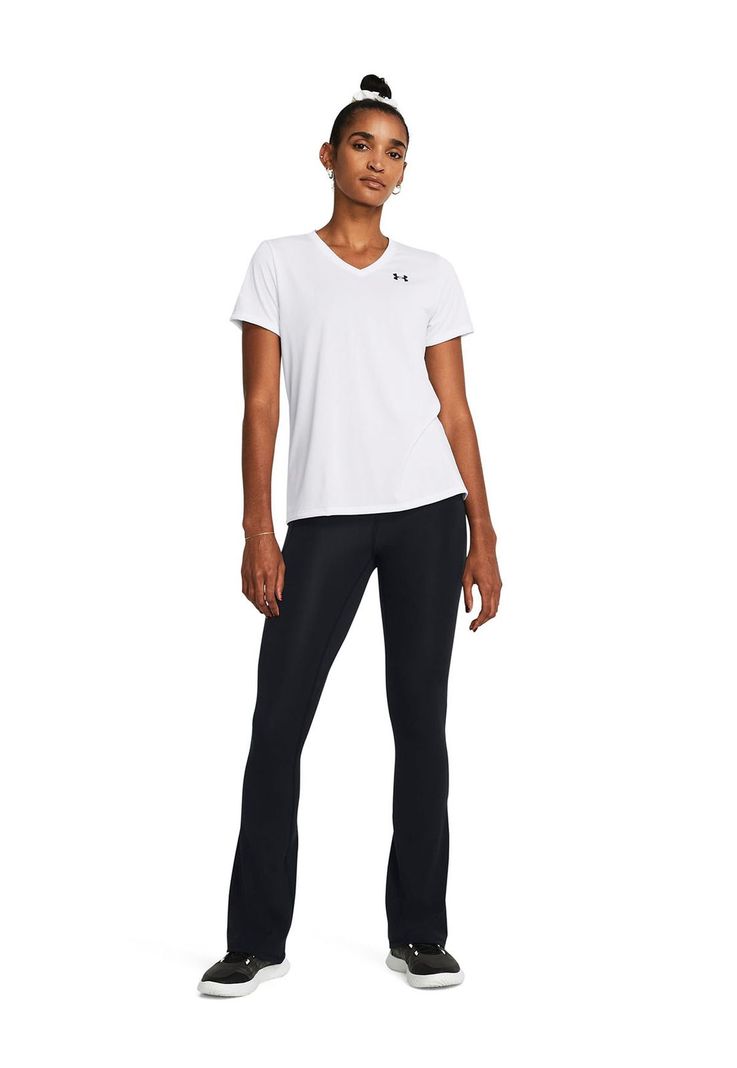 Polera Manga Corta UA Tech Mujer Blanco-5