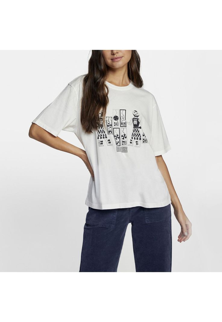 Polera M/C Mujer Leines Tribe Ss Blanco-0