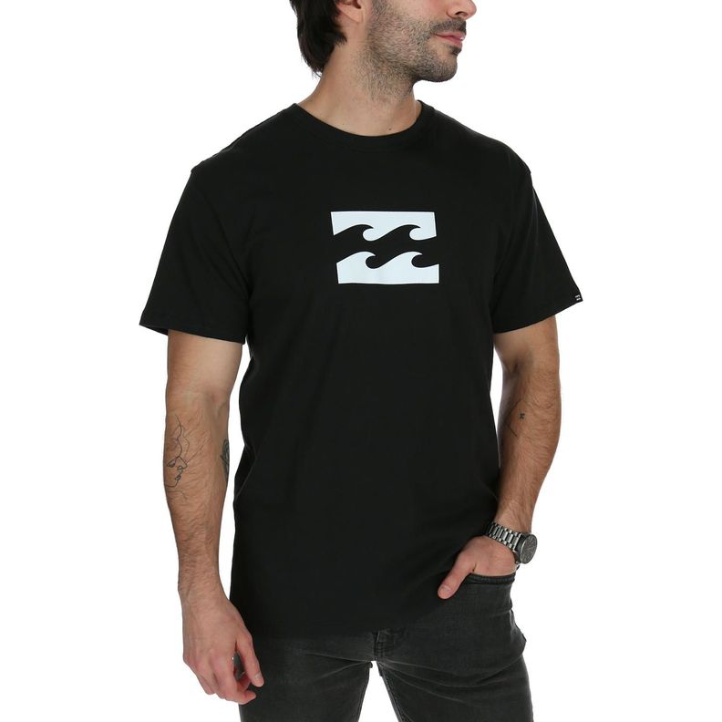 Polera M/C Hombre Team Wave Negro