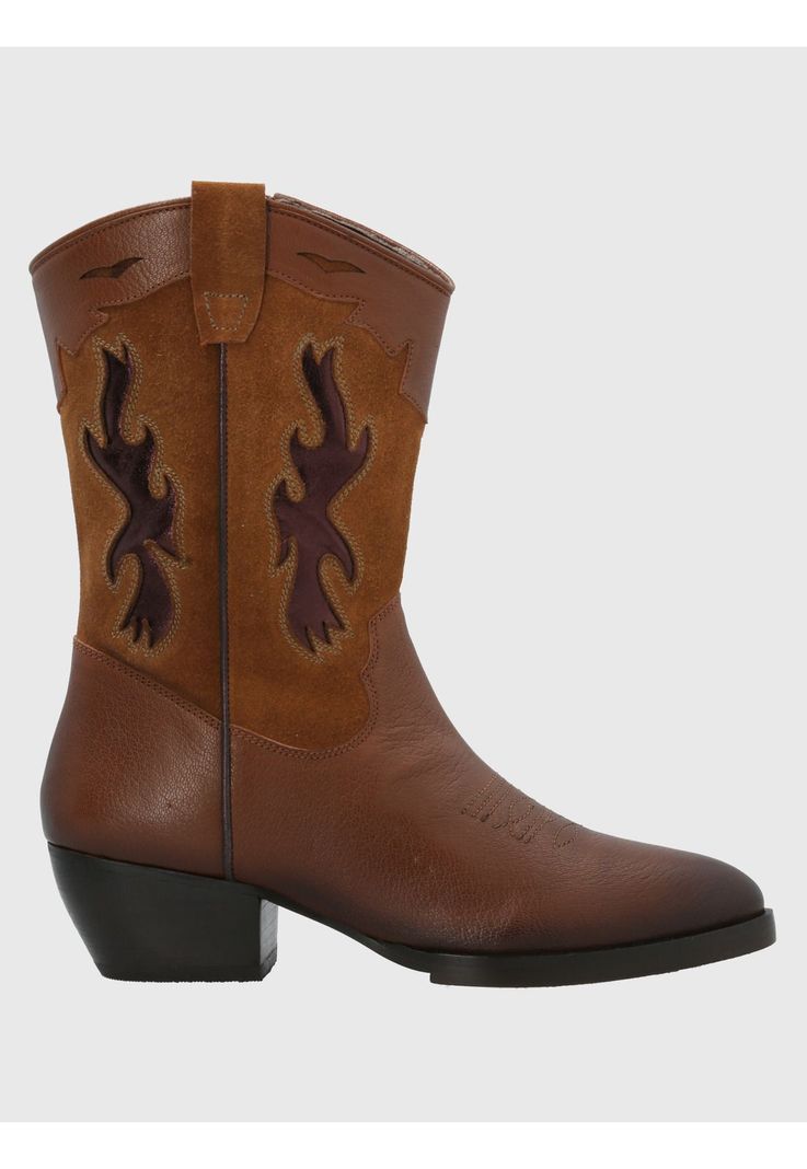 Bota Cuero Mujer Mary Café-1
