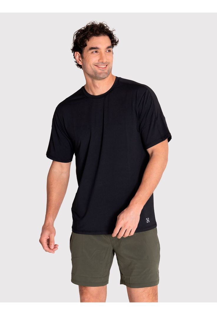 Polera deportiva Hombre Training T-Shirt Negra-0
