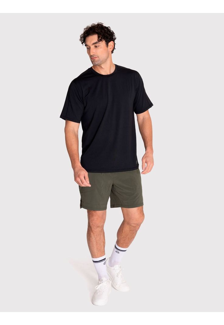 Polera deportiva Hombre Training T-Shirt Negra-1