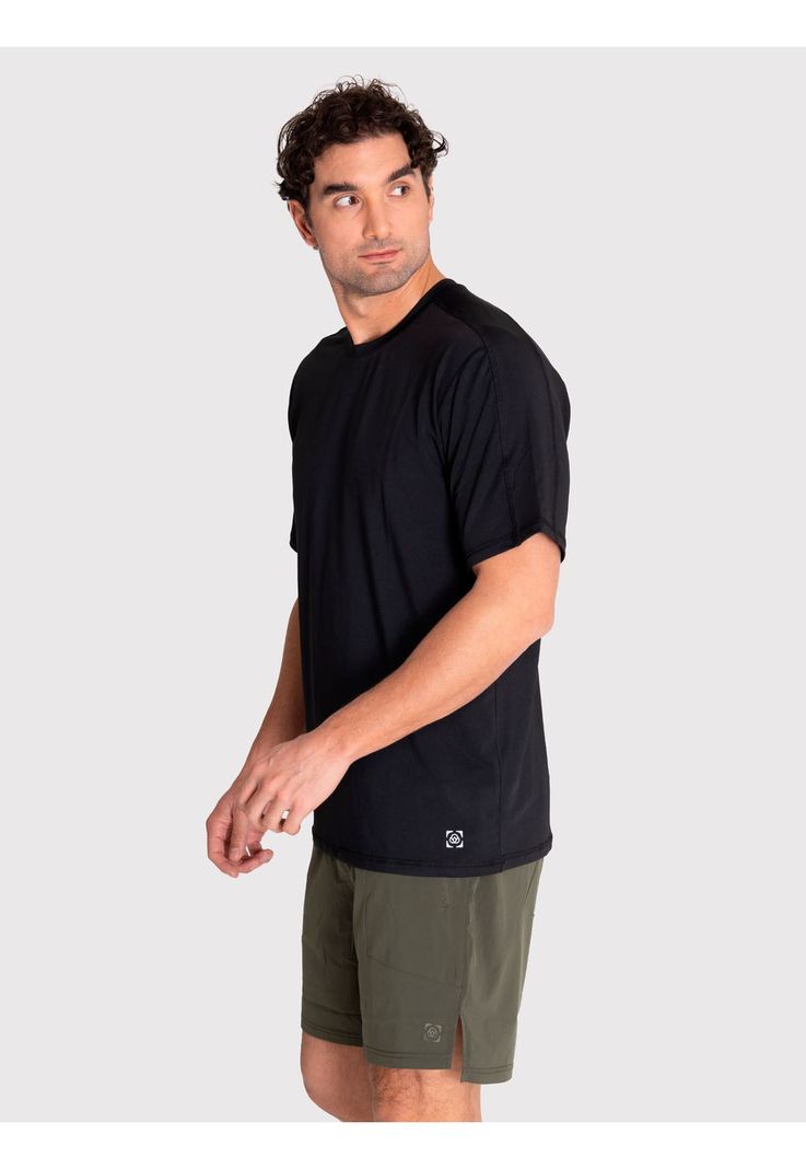 Polera deportiva Hombre Training T-Shirt Negra-3
