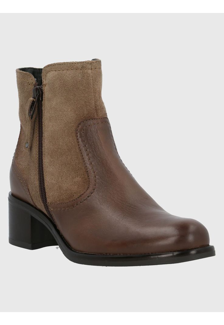 Botín Cuero Mujer Ellee Taupe-0